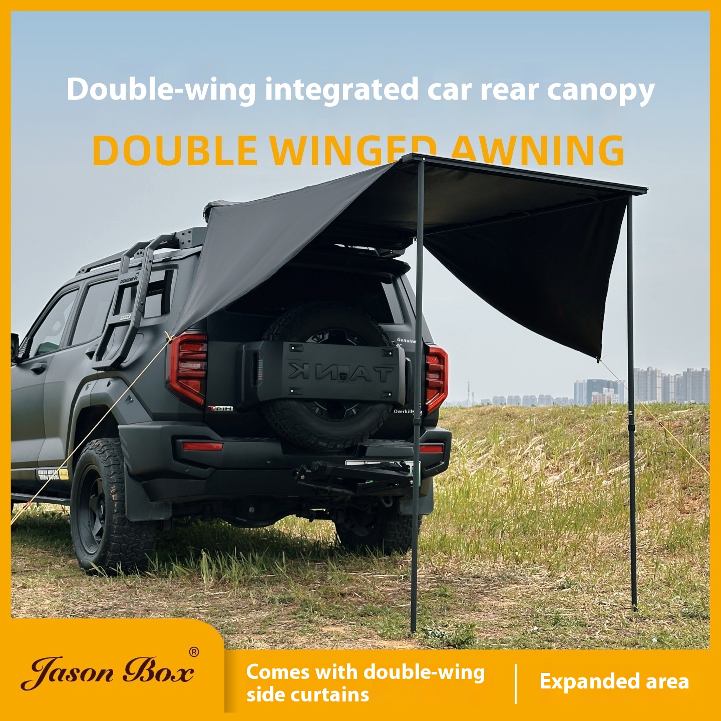 Aluminum Alloy Black Double-wi - огляд і ціна Outdoor Camping Car Tail Tent