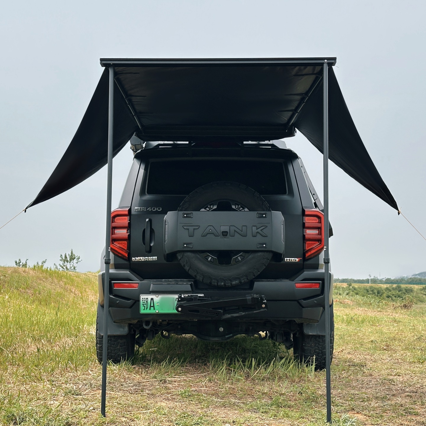 Aluminum Alloy Black Double-wi - огляд і ціна Outdoor Camping Car Tail Tent