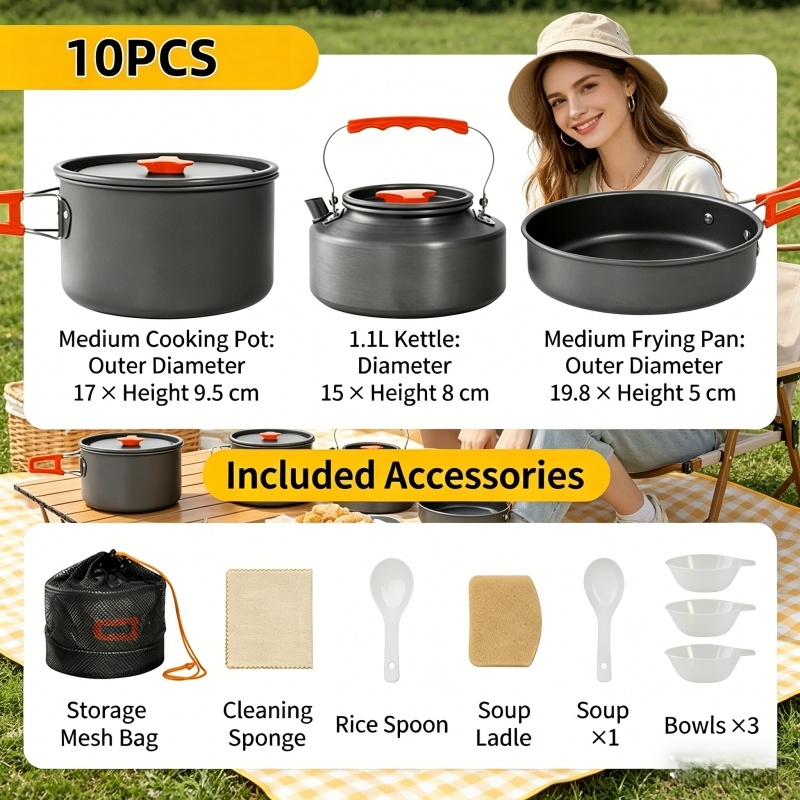 Home Household Camping Cookwar - огляд і ціна Outdoor Camping Dining Set