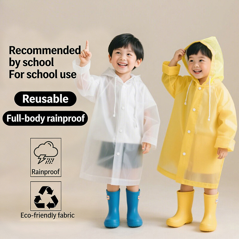 Disposable Long Kids Raincoat  - огляд і ціна Outdoor Camping Kids Activities