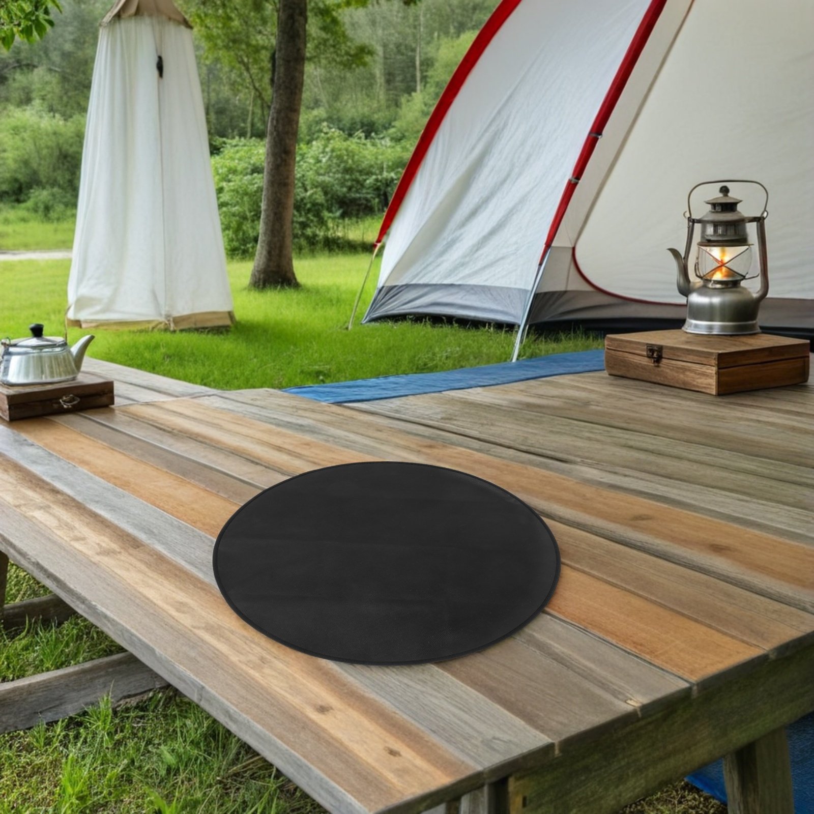 24 Inch Round Fireproof Grill  - огляд і ціна Outdoor Camping Decke