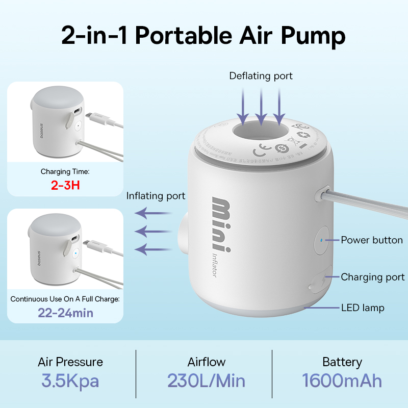 Baseus Portable Air Pump Elect - огляд і ціна Outdoor Inflatable Camping Tent With Air Pump