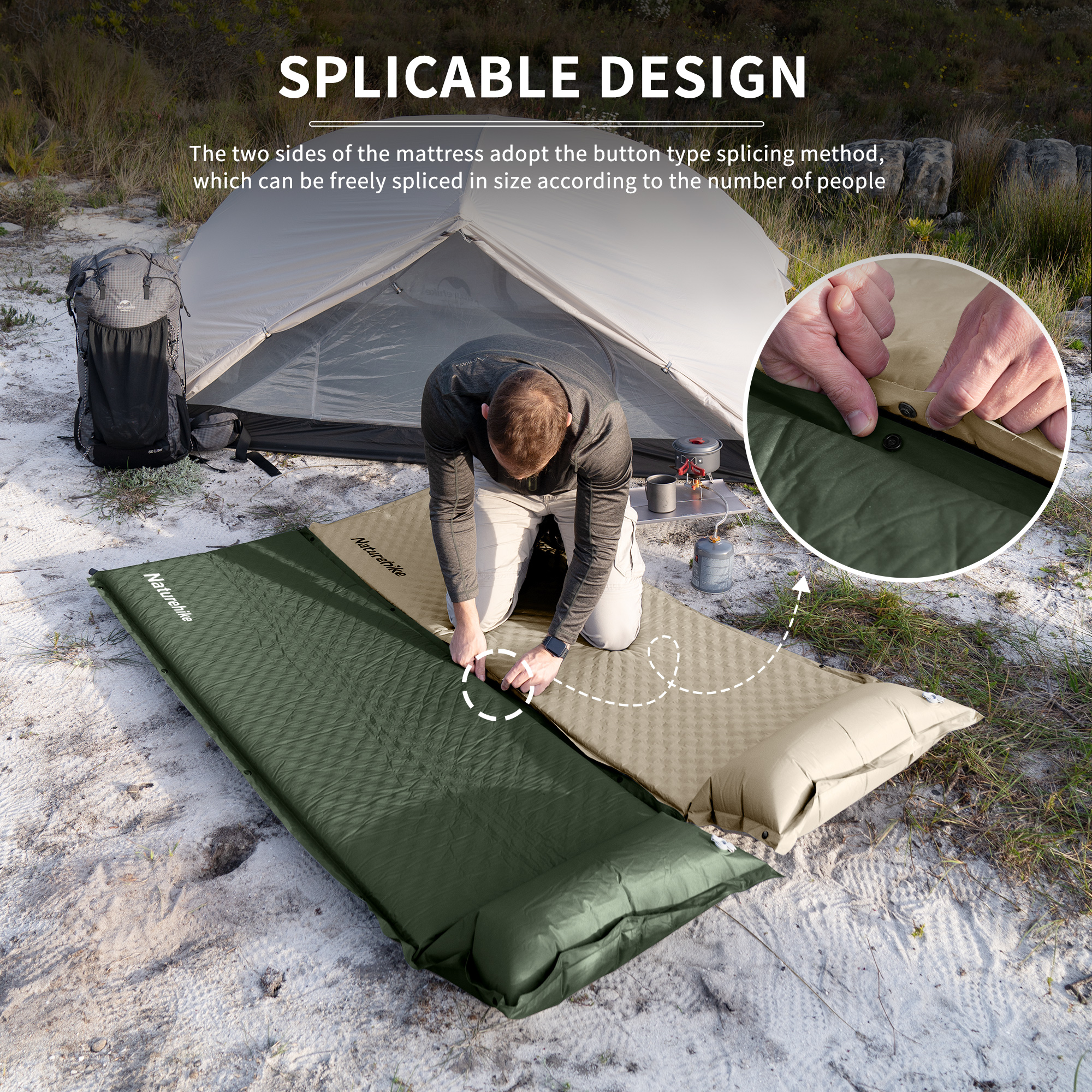 Naturehike 2025 New Camping Se - огляд і ціна Outdoor Inflatable Camping Tent With Air Pump
