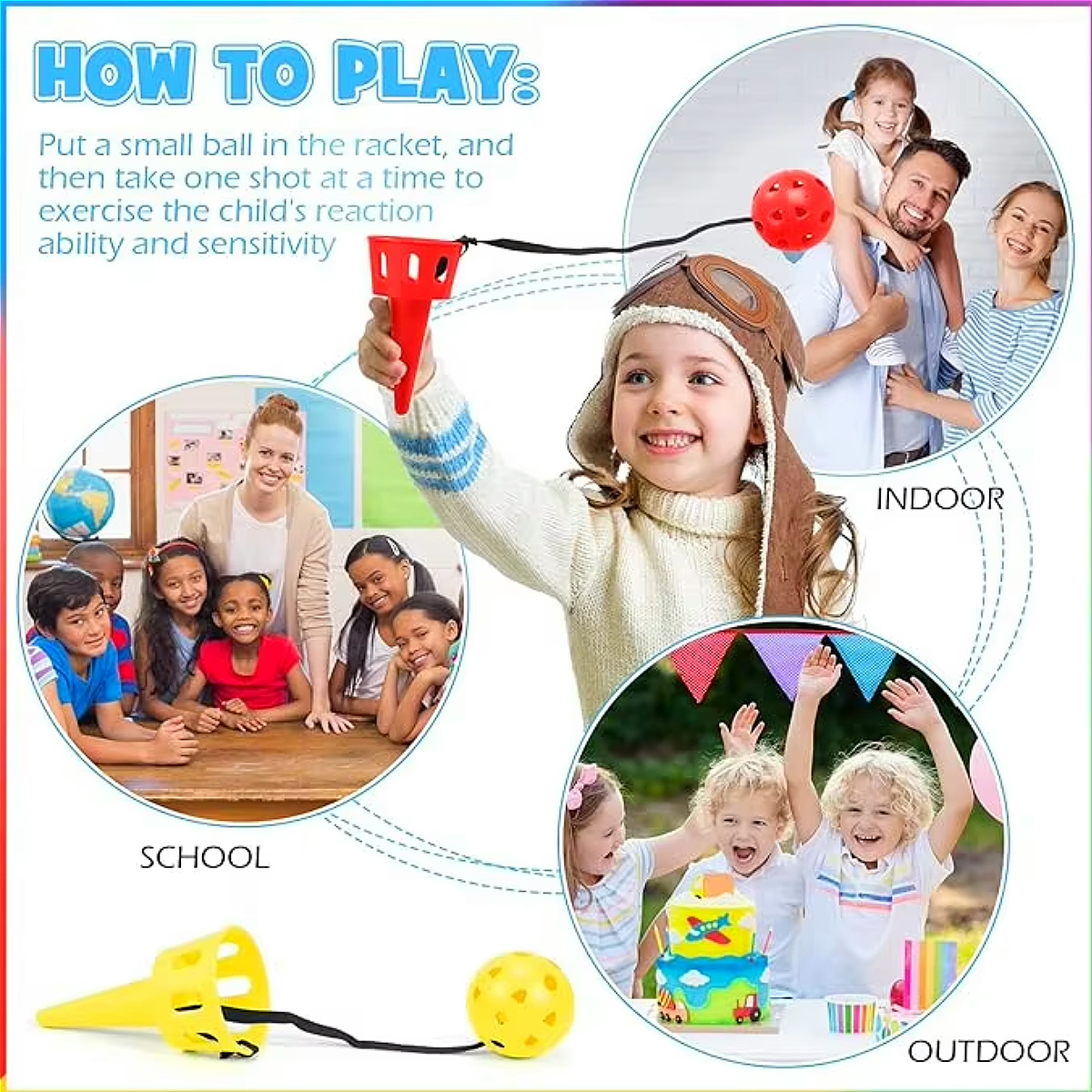 6pcs Catch a Ball Set,Champion - огляд і ціна Outdoor Camping Kids Activities