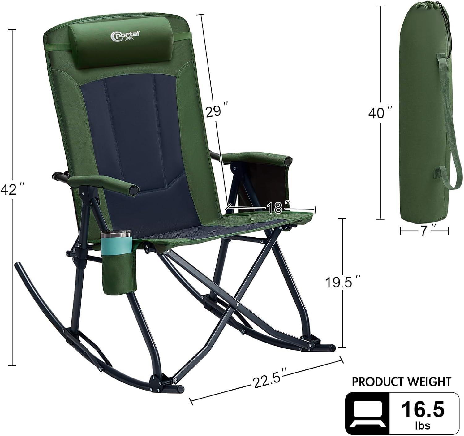 Oversized Folding Rocking Camp - огляд і ціна Outdoor Camping Rocker