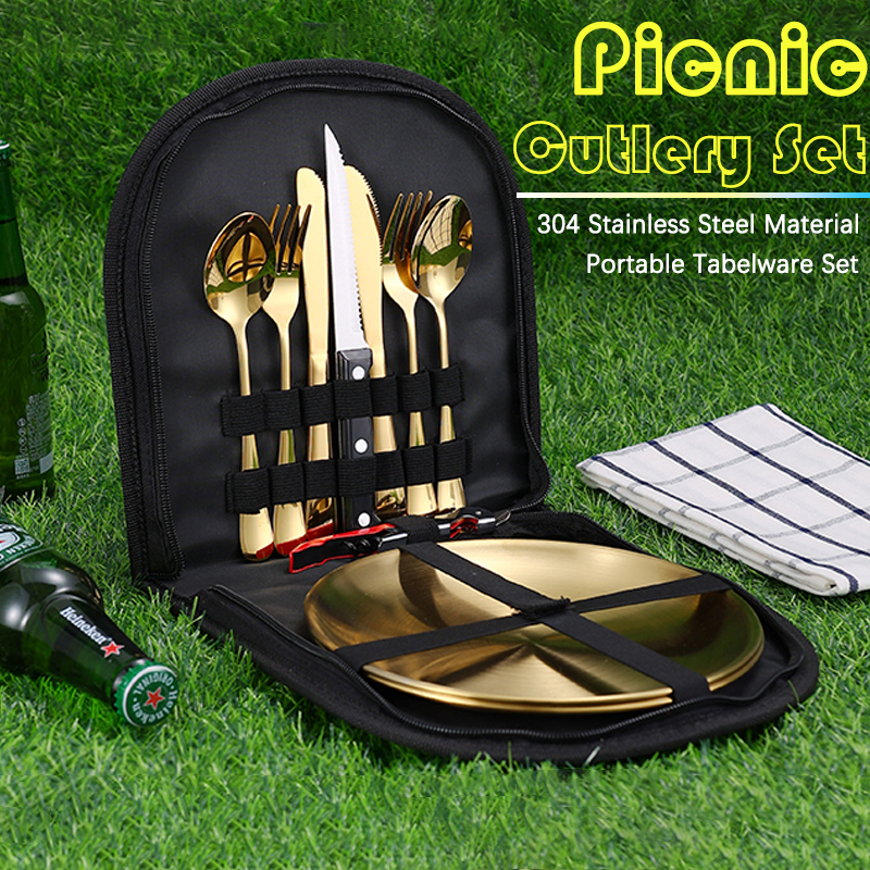 10Pcs Camping Tableware Set 30 - огляд і ціна Outdoor Camping Dining Set