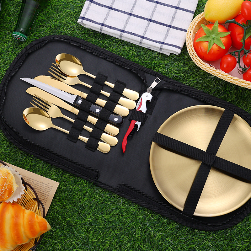 10Pcs Camping Tableware Set 30 - огляд і ціна Outdoor Camping Dining Set