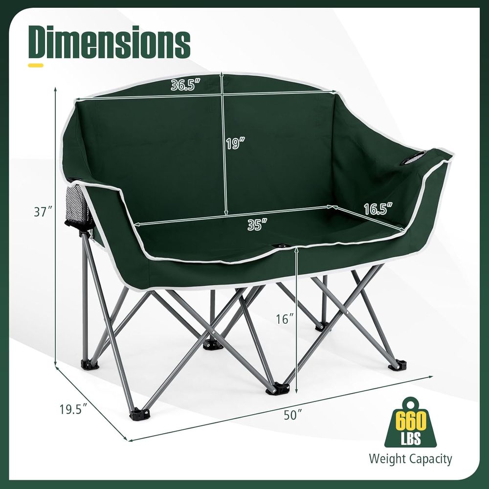 Durable 2-Person Folding Lawn  - огляд і ціна Folding Chair