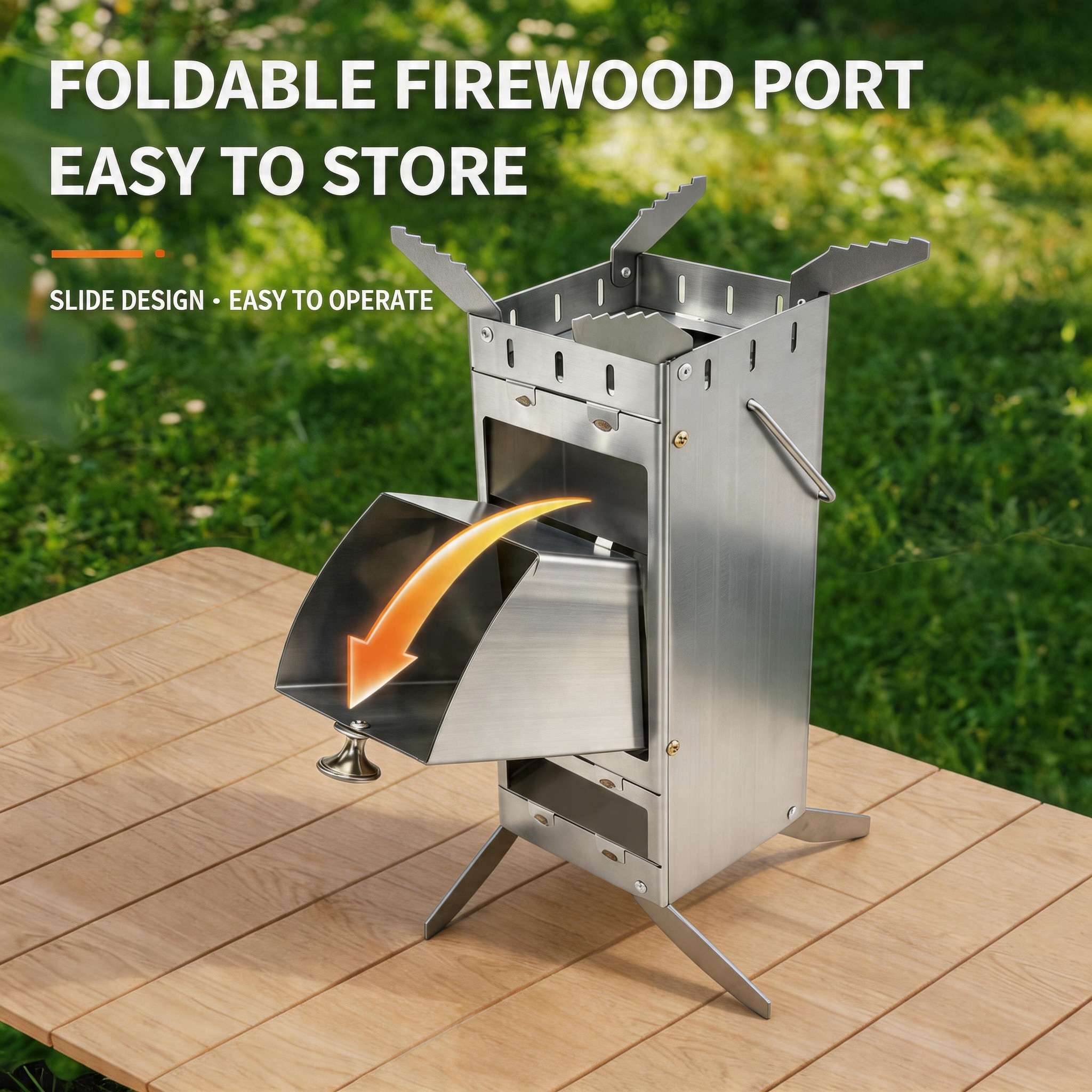 Portable Foldable Rocket Stove - огляд і ціна Outdoor Camping Stove Wood