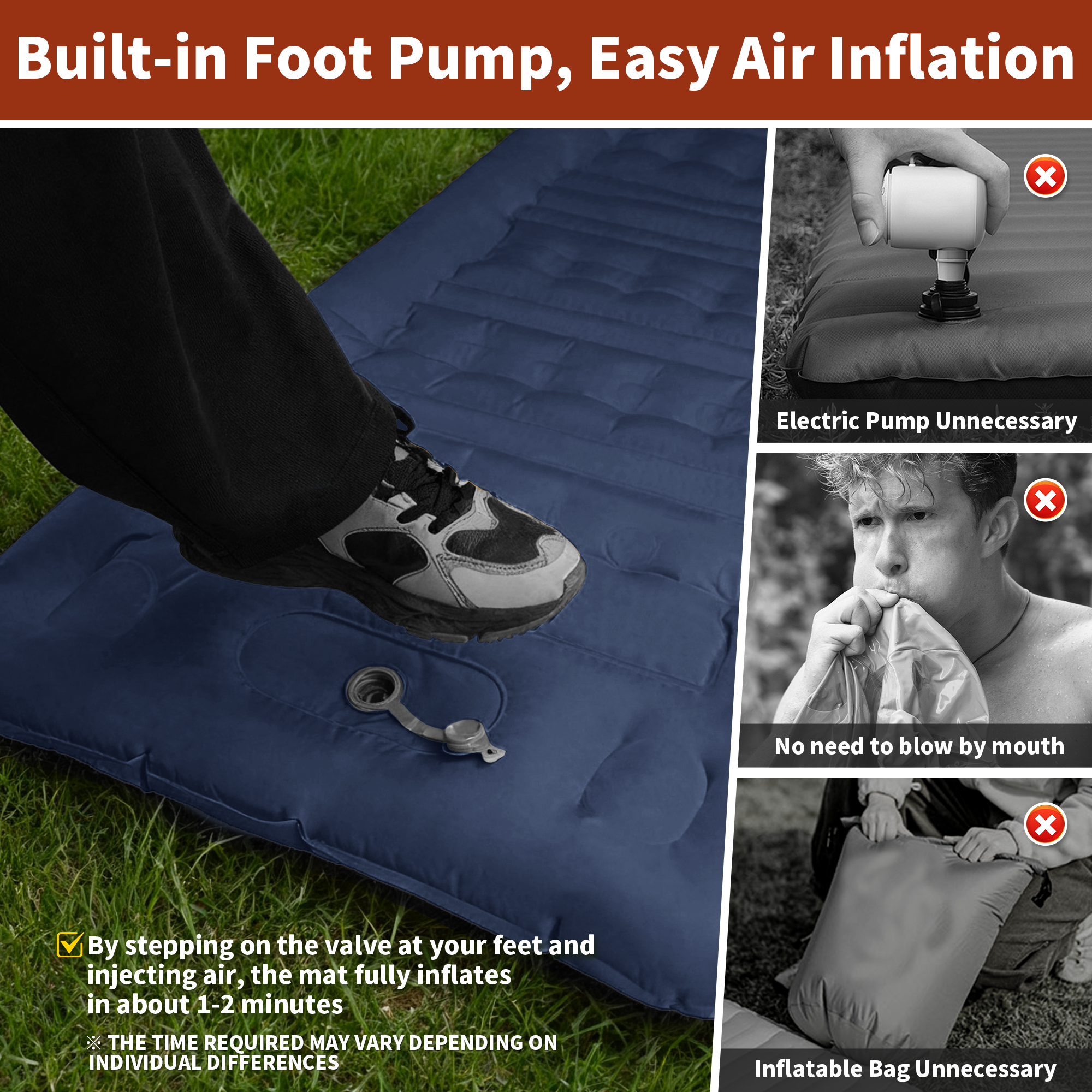 MAPLEAF 12cm Air Mattress Camp - огляд і ціна Outdoor Inflatable Camping Tent With Air Pump