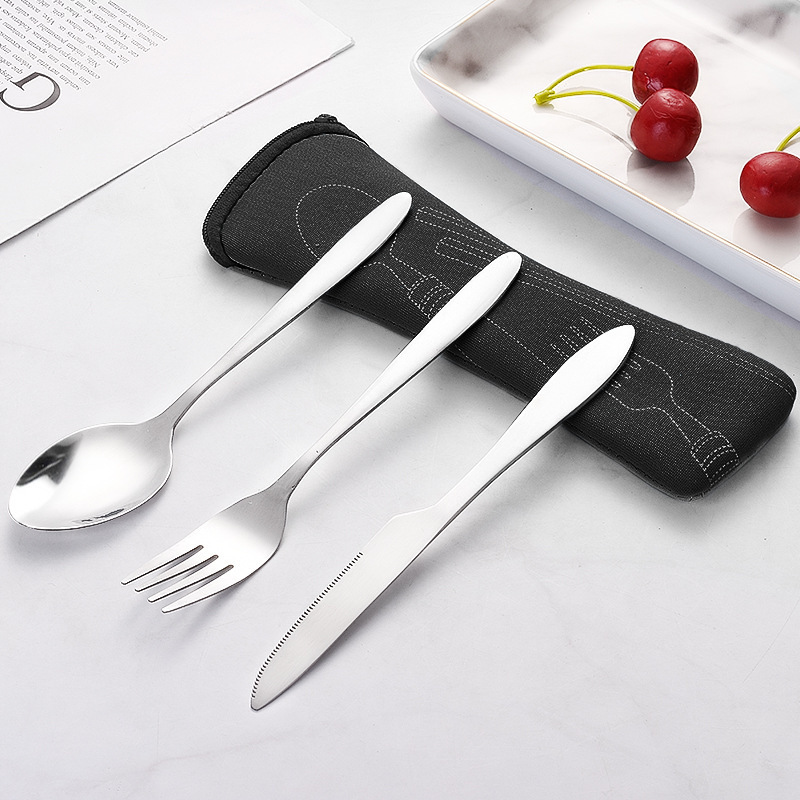 3Pcs/set Tableware Stainless S - огляд і ціна Outdoor Camping Dining Set
