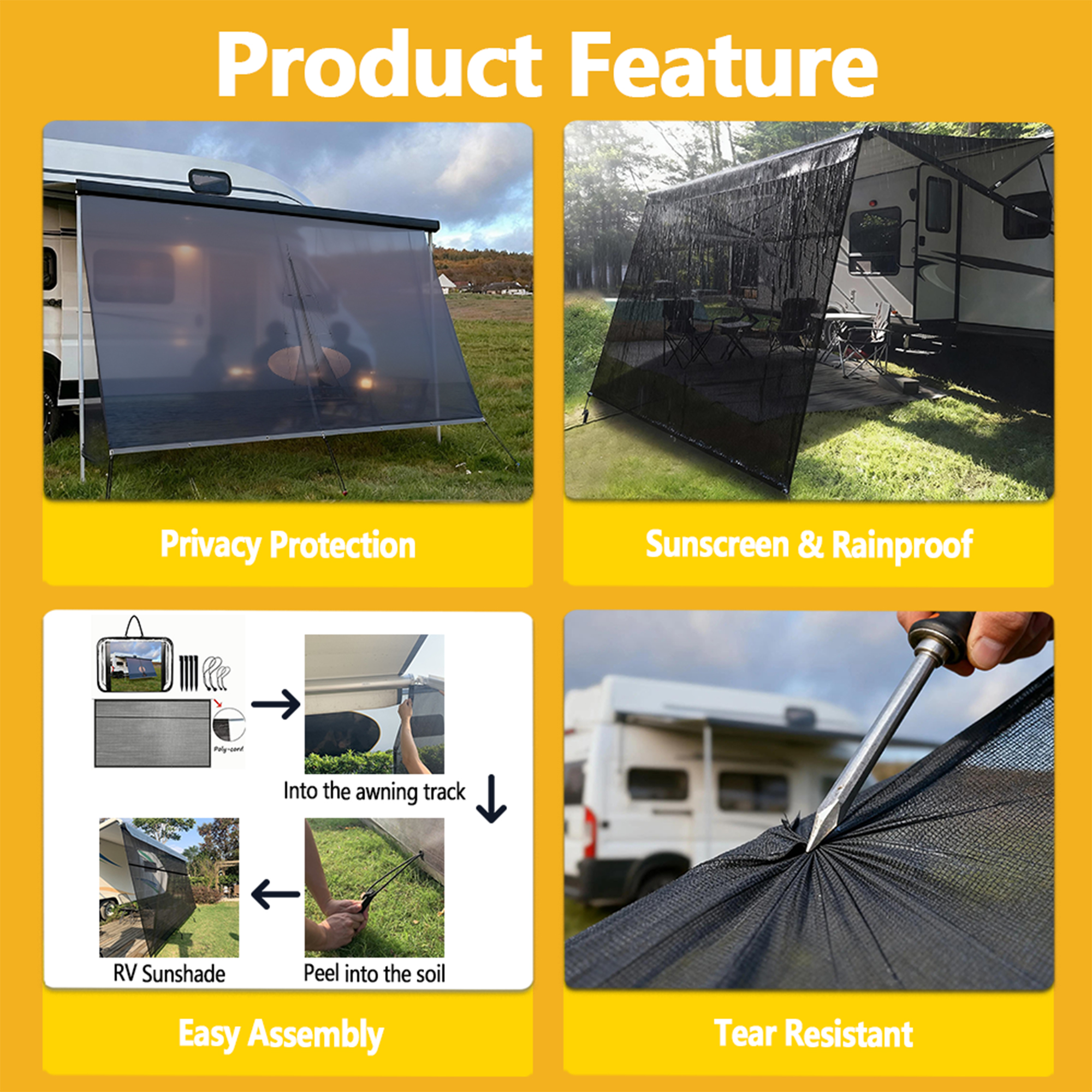 Custom Pattern UV Resistant Fo - огляд і ціна Outdoor Camping Awning
