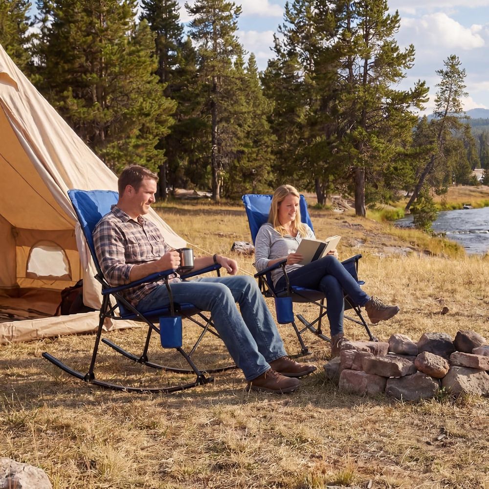 2 Pack Rocking Camping Chair f - огляд і ціна Outdoor Camping Rocker