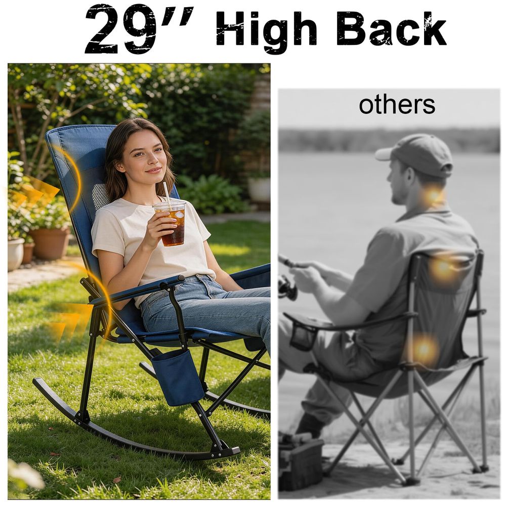 2 Pack Rocking Camping Chair f - огляд і ціна Outdoor Camping Rocker