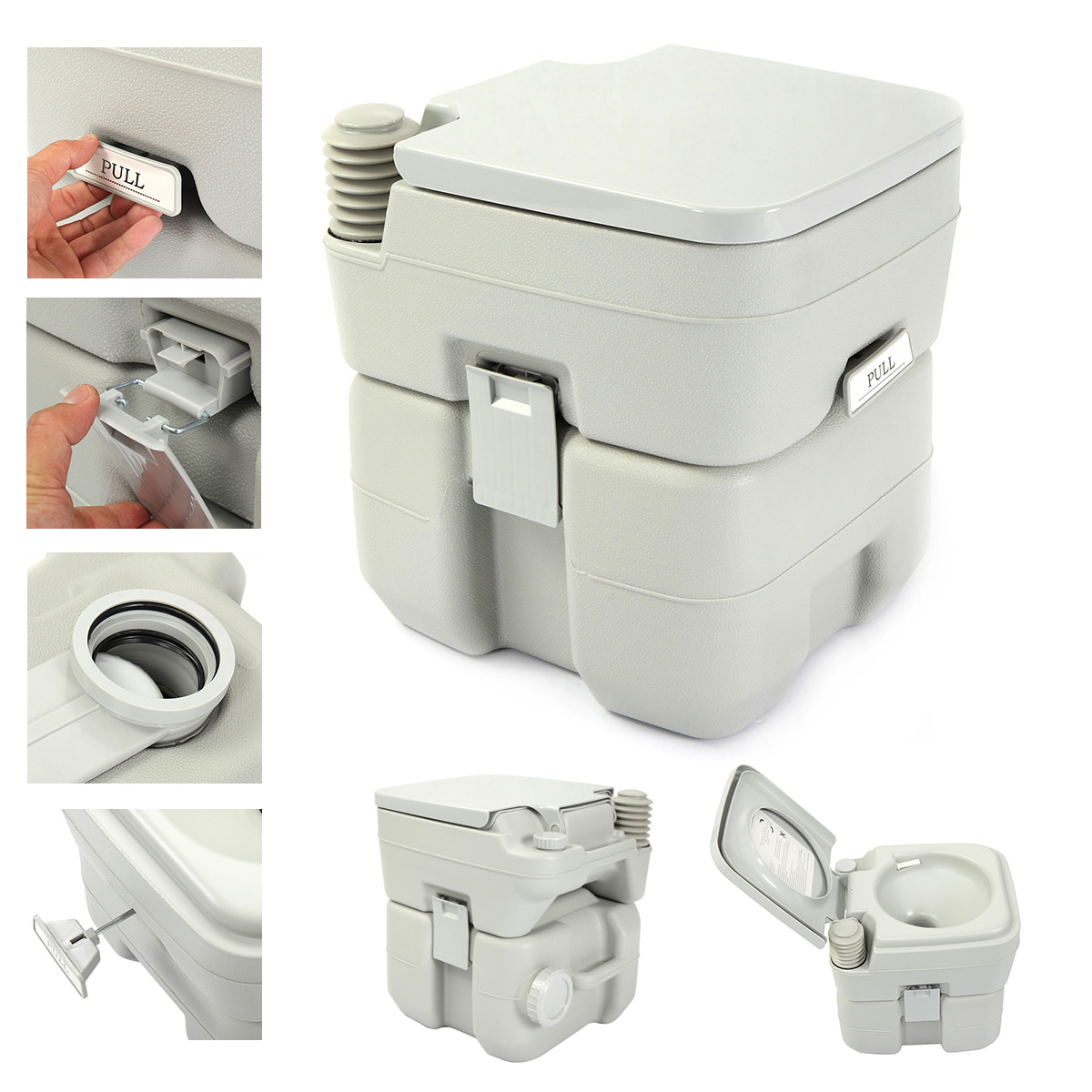 5.3 Gallon Separate-able Splas - огляд і ціна Portable Camp Toilet