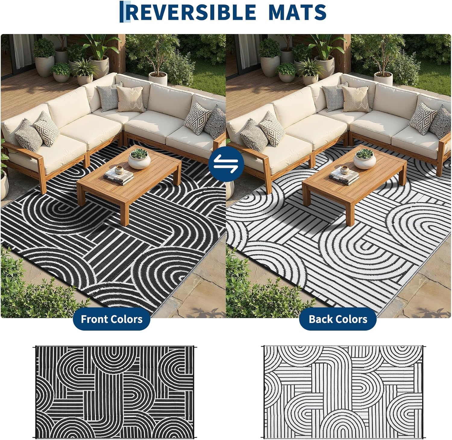 Reversible Rainbow Outdoor Rug - огляд і ціна Outdoor Camping Decke