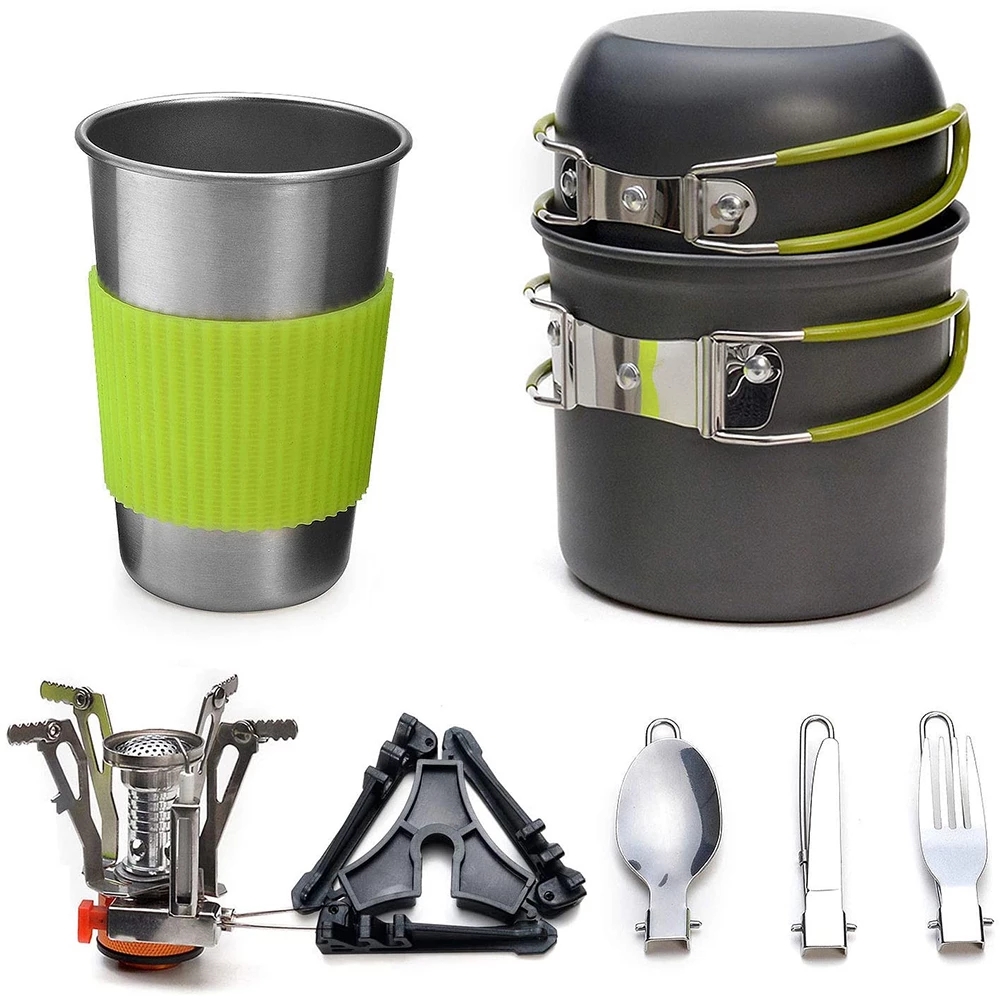 Camping Cookware Kit with Stov - огляд і ціна Outdoor Camping Dining Set
