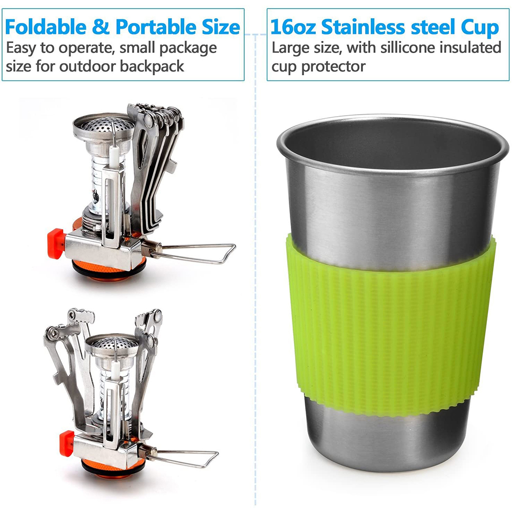 Camping Cookware Kit with Stov - огляд і ціна Outdoor Camping Dining Set