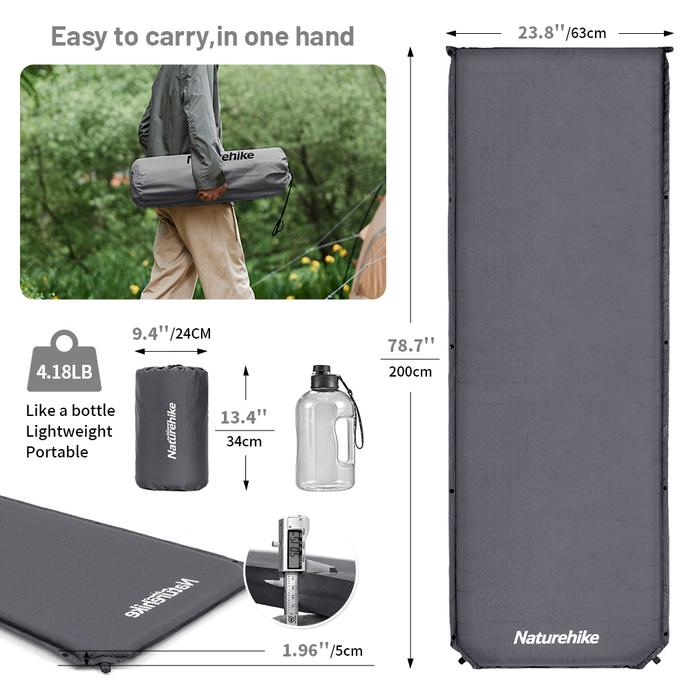 Naturehike Self-inflating Matt - огляд і ціна Outdoor Inflatable Camping Tent With Air Pump